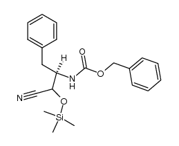benzyl ((2R)-1-cyano-3-phenyl-1-((trimethylsilyl)oxy)propan-2-yl)carbamate Structure