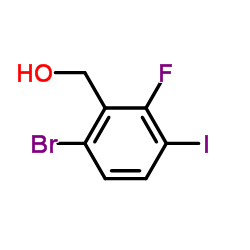 (6-Bromo-2-fluoro-3-iodophenyl)methanol Structure