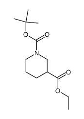 ethyl N-(t-butyloxycarbonyl)nipecotate结构式