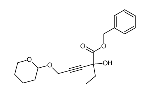 benzyl 2-ethyl-2-hydroxy-5-((tetrahydro-2H-pyran-2-yl)oxy)pent-3-ynoate Structure