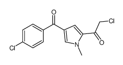 2-chloro-1-[4-(4-chlorobenzoyl)-1-methylpyrrol-2-yl]ethanone结构式
