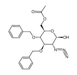 6-O-Acetyl-2-azido-3,4-di-O-benzyl-2-deoxy-β-D-glucopyranose结构式