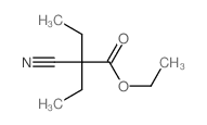 Butanoic acid,2-cyano-2-ethyl-, ethyl ester Structure