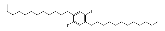 1,4-双十二烷基-2,5-二碘苯结构式