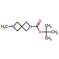6-甲基-2,6-二氮杂螺并[3.3]庚烷-2-羧酸叔丁酯结构式