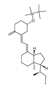 3(S)-<(tert-butyldimethylsilyl)oxy>-20(S)-(iodomethyl)-9,10-secopregna-5(E),7(E),10(19)-triene Structure