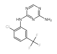 2-氨基-4-[2-氯-5-(三氟甲基)苯基氨基]-1,3,5-三嗪结构式