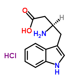 (S)-3-氨基-4-(1H-吲哚-3-基)丁酸结构式