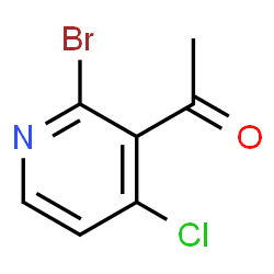 1-(2-溴-4-氯吡啶-3-基)乙酮结构式