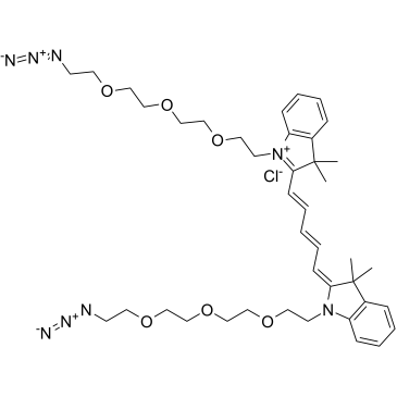 N,N'-bis-(azide-PEG3)-Cy5结构式