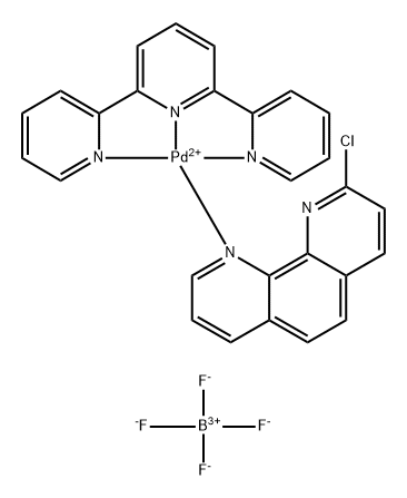 [Pd(terpy)(2-Cl-phen)](BF4)2 Structure