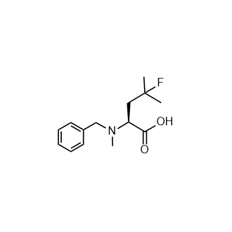 (S)-2-(benzyl(methyl)amino)-4-fluoro-4-methylpentanoic acid Structure
