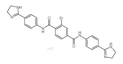 1,4-Benzenedicarboxamide, 2-bromo-N,N-bis[4-(4,5-dihydro-1H-imidazol-2-yl)phenyl]- Structure