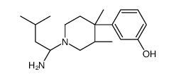 3-[(3R,4R)-1-(1-amino-3-methylbutyl)-3,4-dimethylpiperidin-4-yl]phenol Structure