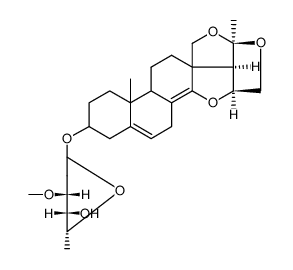 (20S)-3β-(3-O-Methyl-2,6-dideoxy-D-arabino-hexopyranosyloxy)-18,20-epoxy-20,16β-(epoxymethano)-15-oxapregna-5,8(14)-diene picture