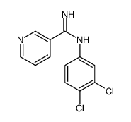 N'-(3,4-dichlorophenyl)pyridine-3-carboximidamide结构式
