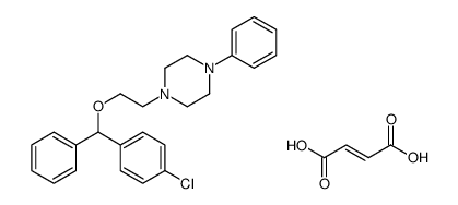 (Z)-but-2-enedioic acid,1-[2-[(4-chlorophenyl)-phenylmethoxy]ethyl]-4-phenylpiperazine Structure