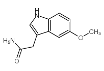 2-(5-甲氧基-1H-吲哚-3-基)-乙酰胺结构式