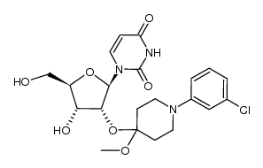 2'-O-[1-(3-Chlorophenyl)-4-methoxypiperidin-4-yl]uridine结构式