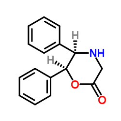 (5R,6S)-5,6-Diphenylmorpholin-2-on Structure