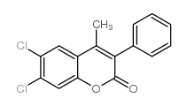 6,7-DICHLORO-4-METHYL-3-PHENYLCOUMARIN structure