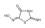4-oxo-2-imino-5-hydroximino-thiazolidine结构式
