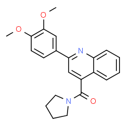 [2-(3,4-dimethoxyphenyl)quinolin-4-yl]-pyrrolidin-1-ylmethanone Structure