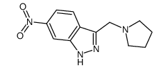 6-nitro-3-(pyrrolidin-1-ylmethyl)-2H-indazole结构式