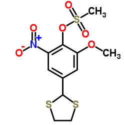 4-(1,3-Dithiolan-2-yl)-2-methoxy-6-nitrophenyl methanesulfonate Structure