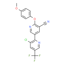 2-(4-METHOXYPHENOXY)-3-CYANO-5-(3-CHLORO-5-TRIFLUOROMETHYL-2-PYRIDYL)PYRIDINE结构式