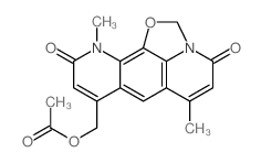8,9-dihydro-4-(hydroxymethyl)-6,9-dimethyl-2,8-dioxo-pyrido(3,2-g)quinoline-1(2H)-carboxaldehyde, monoacetate Structure