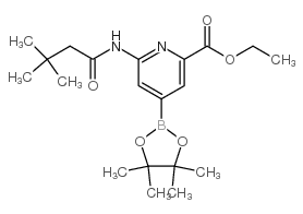 2-N-BOC-AMINO-6-ETHOXYCARBONYL-4-BORONIC ACID PINACOL ESTER Structure