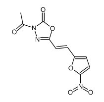 3-acetyl-5-[2-(5-nitro-furan-2-yl)-vinyl]-3H-[1,3,4]oxadiazol-2-one结构式