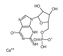 calcium,[(2R,3S,4R,5R)-5-(2-amino-6-oxo-3H-purin-9-yl)-3,4-dihydroxyoxolan-2-yl]methyl phosphate Structure