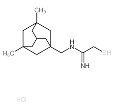 Acetamidine, N-((3,5-dimethyl)-1-adamantyl)methyl-2-mercapto-, HCl结构式