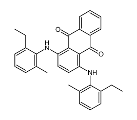 1,4-双[(2-乙基-6-甲苯基)氨基]蒽醌结构式