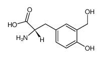 (S)-4-hydroxy-3-hydroxymethylphenylalanine Structure