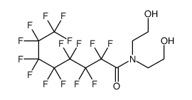 2,2,3,3,4,4,5,5,6,6,7,7,8,8,8-pentadecafluoro-N,N-bis(2-hydroxyethyl)octanamide结构式
