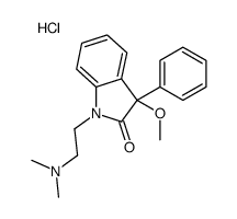 1-[2-(dimethylamino)ethyl]-3-methoxy-3-phenylindol-2-one,hydrochloride结构式