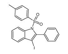 3-iodo-2-phenyl-1-(4-toluenesulfonyl)indole结构式