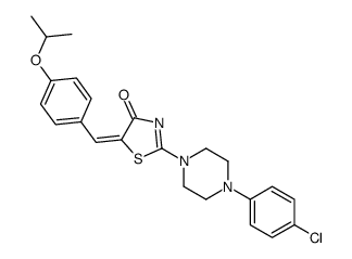 2-[4-(4-chlorophenyl)piperazin-1-yl]-5-[(4-propan-2-yloxyphenyl)methylidene]-1,3-thiazol-4-one结构式