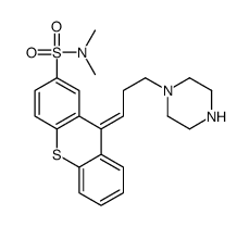 (9Z)-N,N-dimethyl-9-(3-piperazin-1-ylpropylidene)thioxanthene-2-sulfonamide结构式