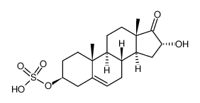 16-alpha-Hydroxydehydroepiandrosterone 3-sulfate结构式