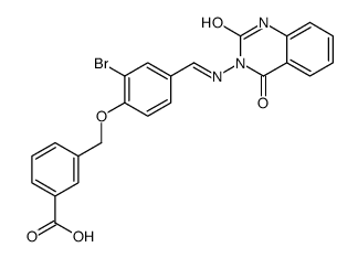 3-[[2-bromo-4-[(2,4-dioxo-1H-quinazolin-3-yl)iminomethyl]phenoxy]methyl]benzoic acid结构式