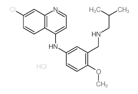 4-Quinolinamine,7-chloro-N-[4-methoxy-3-[[(2-methylpropyl)amino]methyl]phenyl]-, hydrochloride(1:2) Structure