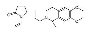 (1S)-6,7-dimethoxy-1-methyl-2-prop-2-enyl-3,4-dihydro-1H-isoquinoline,1-ethenylpyrrolidin-2-one结构式