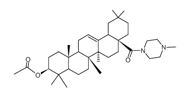 1-(3-acetoxy-olean-12-en-28-oyl)-4-methyl-piperazine Structure