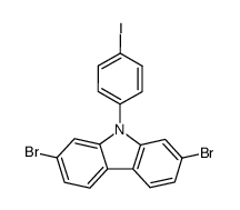 2,7-dibromo-9-(4-iodophenyl)-9H-carbazole结构式