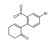 2-(4-bromo-2-nitrophenyl)-2-cyclohexen-1-one结构式