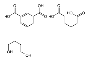 1,3-苯二甲酸与1,4-丁二醇和已二酸的聚合物结构式